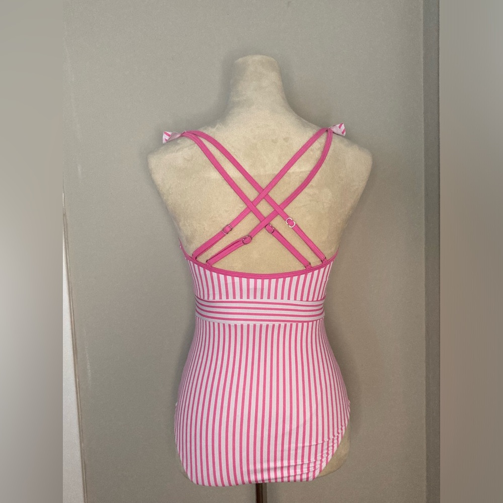 Felnart Pink and White One Piece Swimsuit - Picture 4 of 6